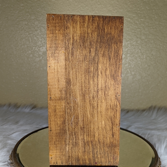 Wood Hand Made Vintage Shadow Box Shelf Primitive Cut Out Elephant - Picture 4 of 11